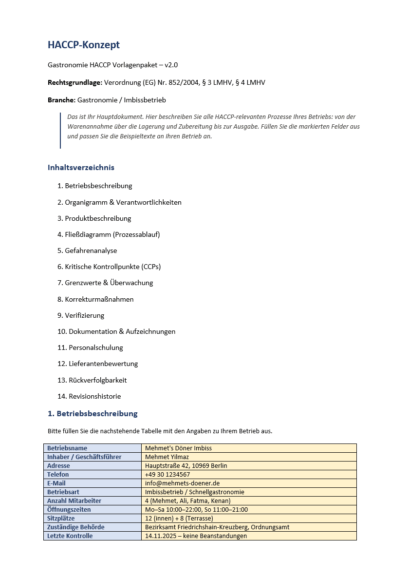 Vorschau: HACCP-Konzept